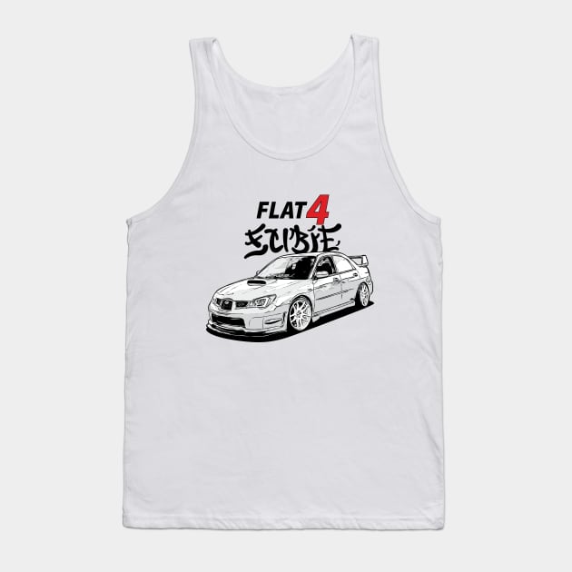 Subie Hawk Eye Japanese Manga Style - JDM Car Tank Top by JDM-Rey